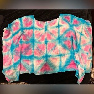 Pieces etc. Silk Cape/Blouse, Tie Dye, XS